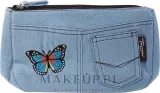 Косметичка Top Choice Motifs 94750 джинса голубая с карманом 25х14,5х7 см — фото 1