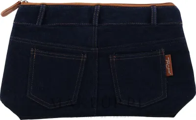 Косметичка Top Choice Real Jeans Denim 94583 джинса темно-синяя 32х21,5х8,5 см