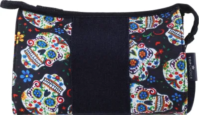 Косметичка Top Choice Skulls 96488 джинса принт черепа 23,5х16х9 см