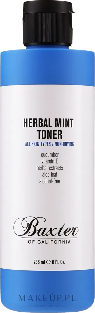 Тоник для лица Baxter of California Herbal Mint Toner с аминокислотами, 236 мл, Италия