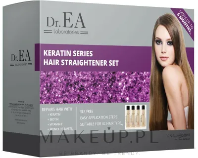 Набор Dr.EA Keratin Series Hair Straightener шампунь крем для выпрямления шампунь и маска 4 x 130 мл