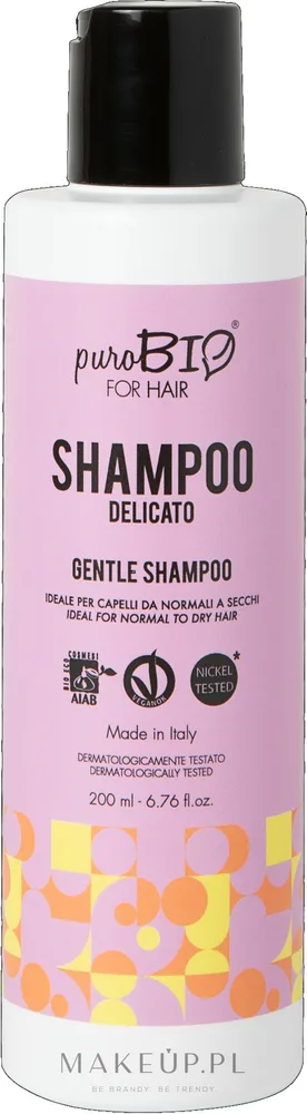 Деликатный шампунь puroBIO Cosmetics For Hair с алоэ и ромашкой для сухих волос 200 мл