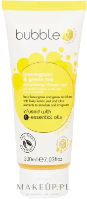 Гель для душа Bubble T с лемонграссом и зелёным чаем Lemongrass & Green Tea, 100 мл