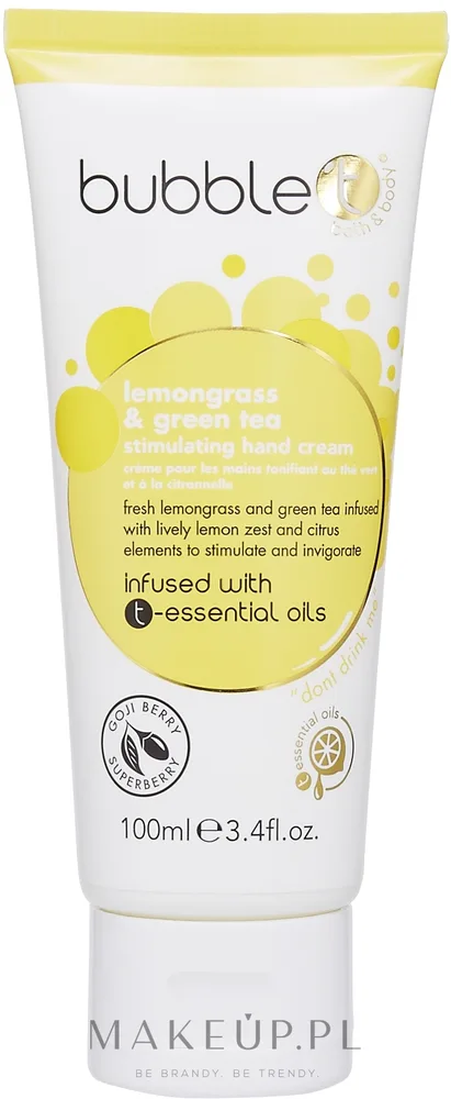 Крем для рук Bubble T Lemongrass & Green Tea с маслом ши и экстрактом годжи 100 мл
