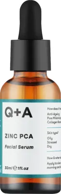 Сыворотка для лица Q+A Zinc PCA с цинком грибами рейши и шиитаке и растительным коллагеном 30 мл