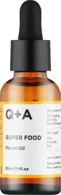 Масло для лица Q+A Super Food Facial Oil с маслом жожоба для тусклой кожи 30 мл