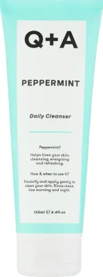 Очищающий гель для умывания для лица Q+A Peppermint Daily Cleanser, 125 мл, Великобритания