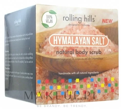 Скраб для тела Rolling Hills с гималайской солью натуральный, 250 г