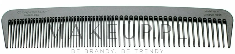 Мужская расчёска для волос и бороды Chicago Comb Co модель 6 Carbon Fiber