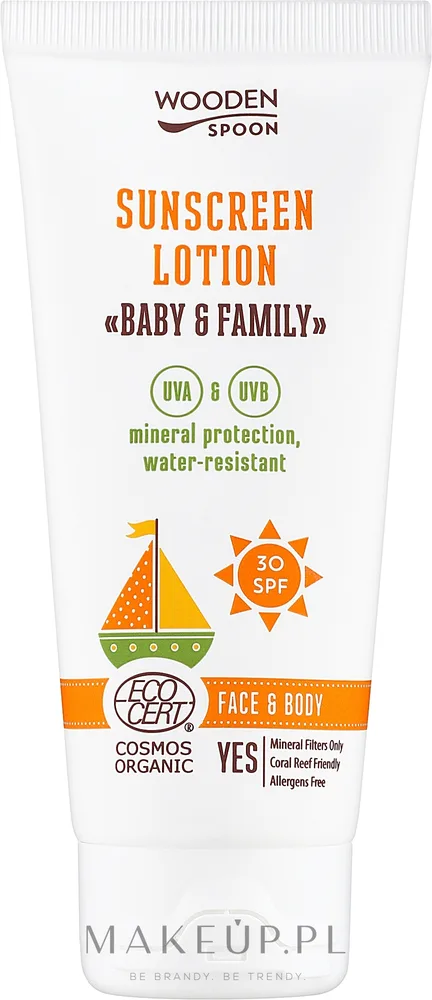 Молочко для тела Wooden Spoon Baby and Family Milk SPF30 солнцезащитное, для взрослых и детей, 150 мл