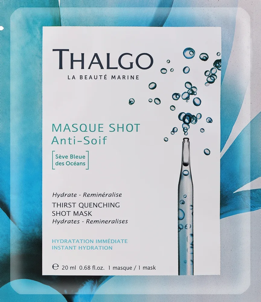 Thalgo Masque Shot Thirst Quenching Shot Mask — увлажняющая тонизирующая маска для лица, 20 мл
