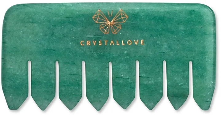 Расчёска-массажёр из авантюрина Crystallove Aventurine Comb