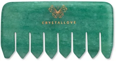 Расчёска-массажёр из авантюрина Crystallove Aventurine Comb