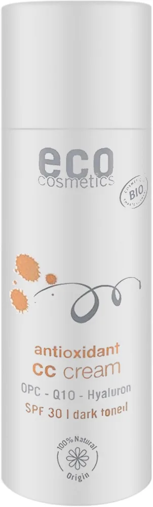 Крем CC для лица Eco Cosmetics Tinted CC Cream SPF30 выравнивающий тон, с солнцезащитным фильтром, 50 мл, оттенок Light