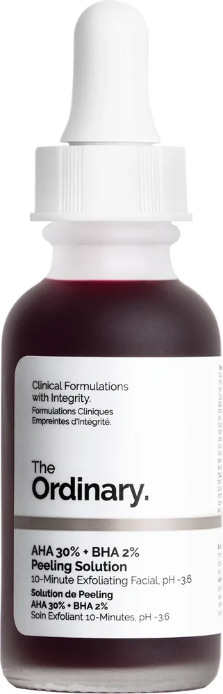 Кислотный пилинг для лица The Ordinary AHA 30% + BHA 2% Peeling Solution с алоэ и пантенолом, 30 мл
