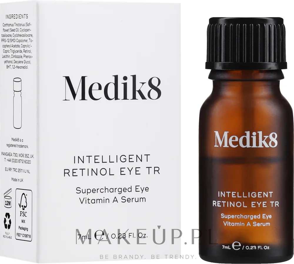 Масляная сыворотка для области вокруг глаз Medik8 Retinol Eye TR с ретинолом сафлоровым маслом и витамином E для зрелой кожи 7 мл