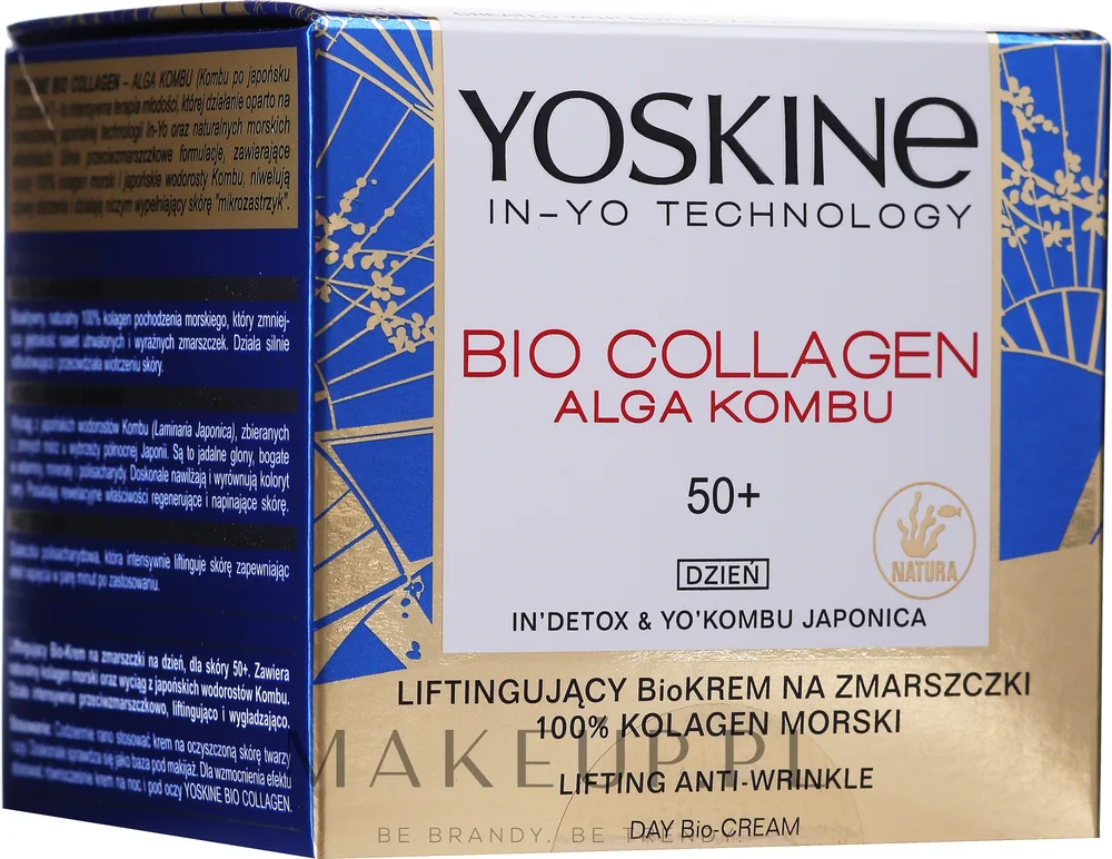 Крем для лица Yoskine Bio Colagen Alga Kombu дневной с морским коллагеном 50 мл