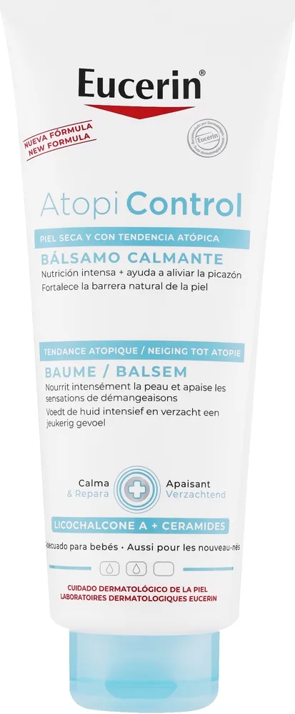 Eucerin AtopiControl Balm Light Texture — бальзам для тела лёгкой текстуры для кожи, склонной к атопии, 200 мл