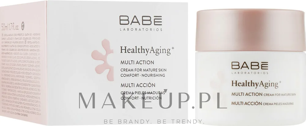 Babe Laboratorios Babé Laboratorios Healthy Aging Multi Action Cream For Mature Skin - Крем для лица Babe Healthy Aging Multi Action против морщин AHA коллаген гиалуроновая кислота 50 мл