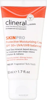 Крем для лица Ahava Clineral Skinpro защитный увлажняющий SPF 50+ 50 мл