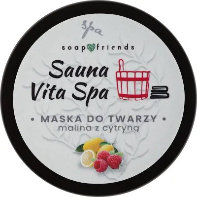 Soap&Friends Sauna Vita Spa Raspberry & Lemon — маска для лица с малиной и лимоном для сауны, 50 мл