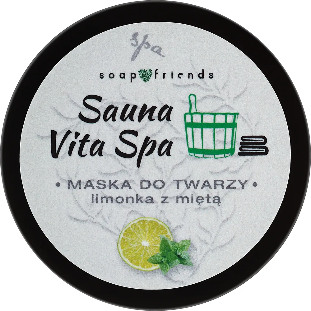 Soap&Friends Sauna Vita Spa Lime & Mint — маска для лица с лаймом и мятой для сауны, 50 мл