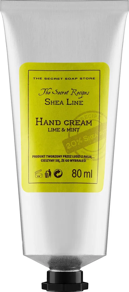 Крем для рук Soap&Friends Shea Line Lime & Mint с 20% масла ши, лаймом и мятой 80 мл