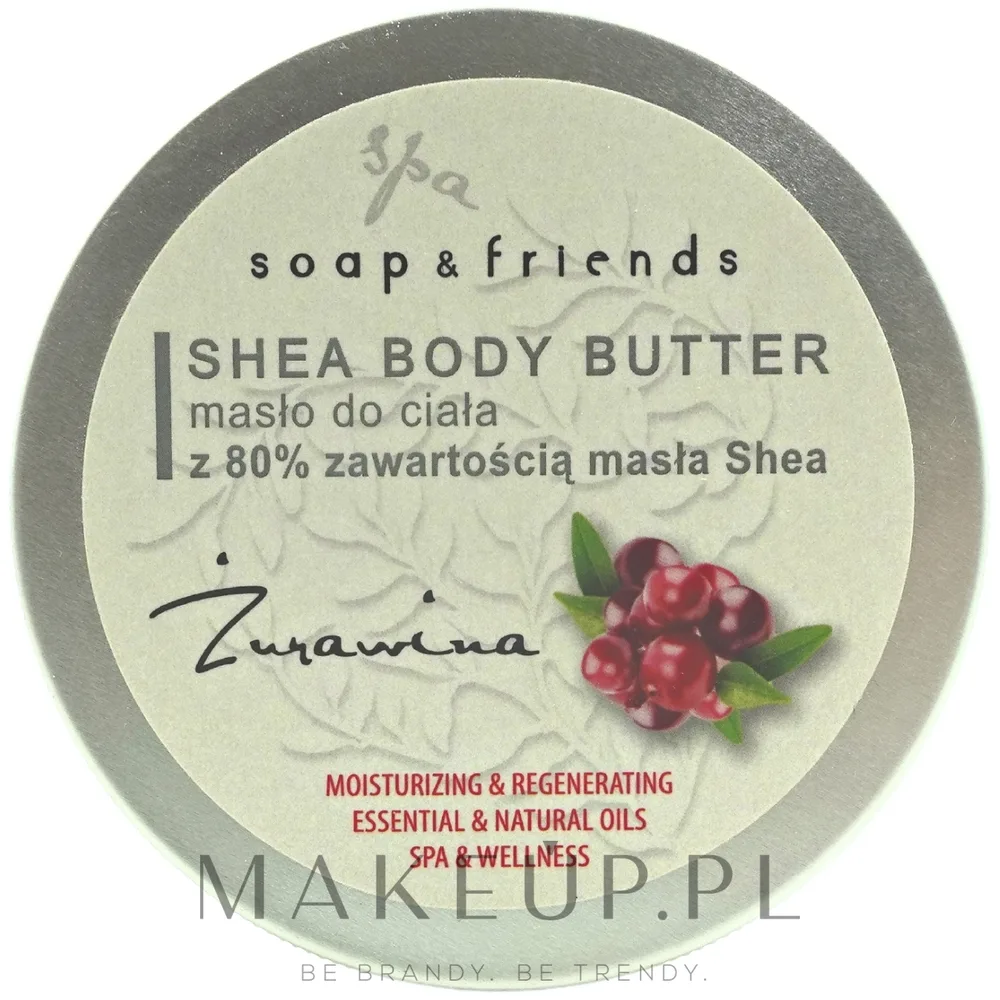 Масло для тела Soap&Friends Body Butter с 80% масла ши клюква для сухой кожи