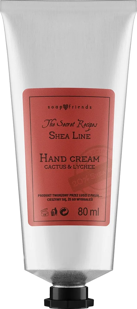 Крем для рук Soap&Friends Shea Line Cactus & Lychee с 20% масла ши, кактусом и личи 80 мл