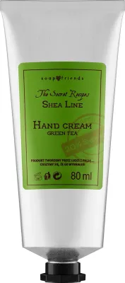 Крем для рук Soap&Friends Shea Line Green Tea с 20% масла ши и экстрактом зелёного чая 80 мл