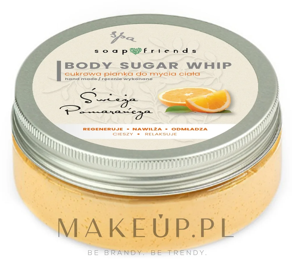 Сахарный мусс для мытья тела Soap&Friends Orange Body Sugar Whip со свежим апельсином, 200 г
