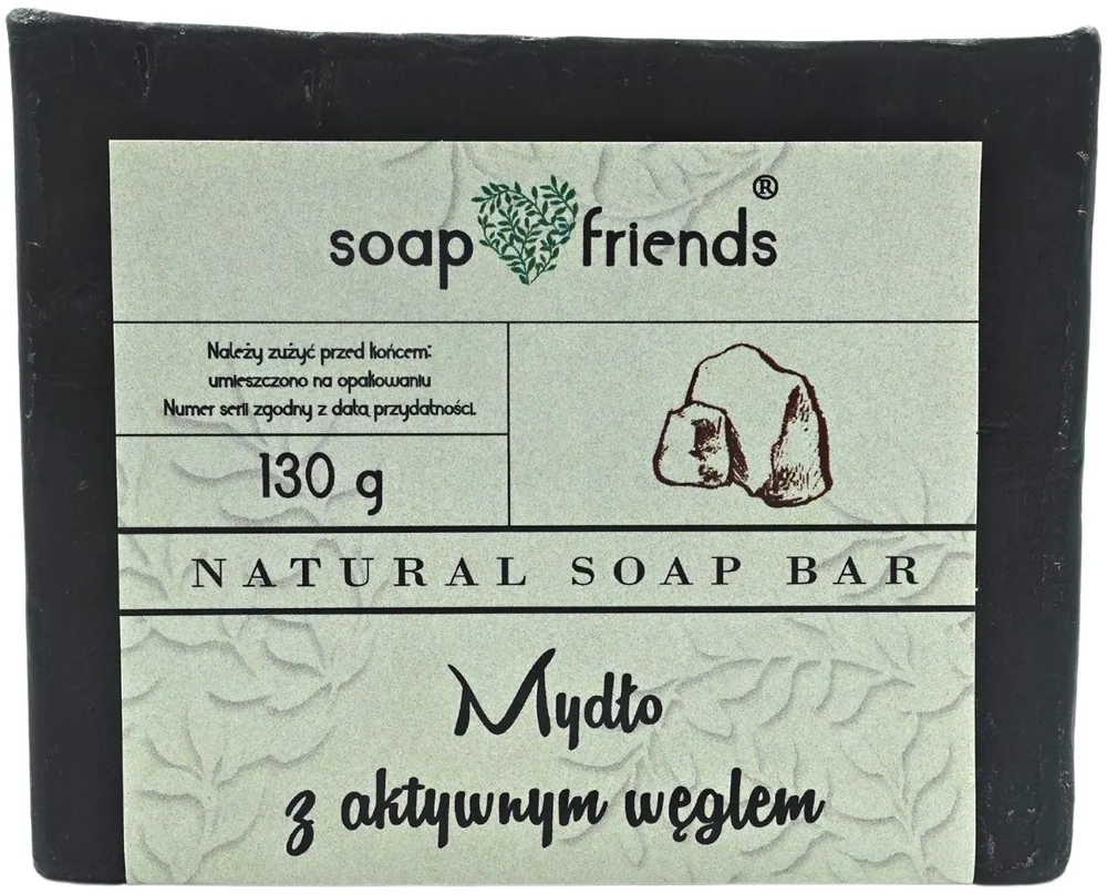 Мыло глицериновое Soap&Friends с активированным углём, 110 г
