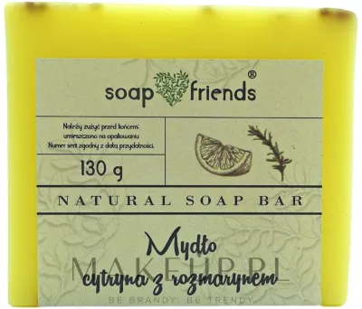 Мыло кусковое Soap&Friends лимон и розмарин очищающее, 130 г