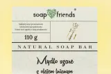 Мыло глицериновое Soap&Friends серое с льняным маслом, 110 г — фото 1