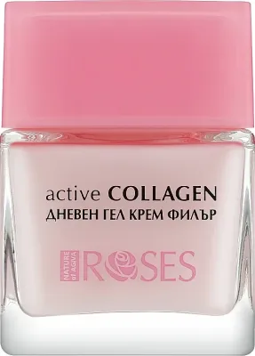 Крем-гель для лица Nature of Agiva Roses Active Collagen с коллагеном дневной 50 мл