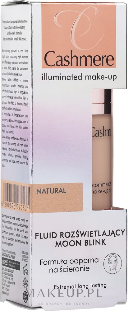 Dax Cosmetics Rozświetlający podkład do twarzy - Тональный флюид Dax Cashmere Illuminated Make-up Fluid Moon Blink сияющий, 30 мл, оттенок Ivory