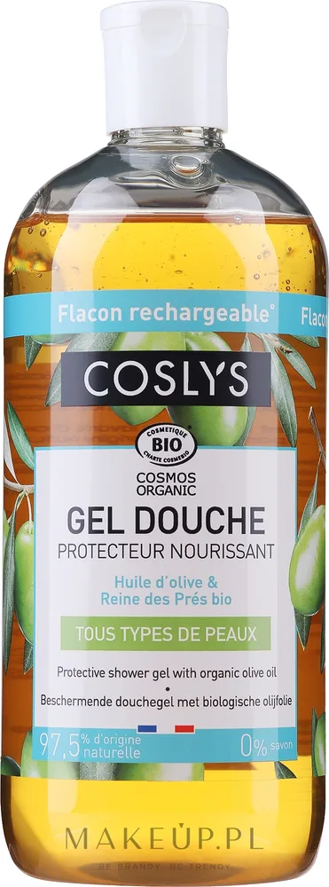 Защитный гель для душа Coslys с органическим оливковым маслом, 1000 мл