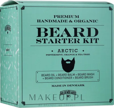 Набор для бороды Golden Beards Arctic бальзам масло шампунь кондиционер и щетка 60+30+2x100 мл