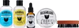 Набор для бороды Golden Beards Hygge бальзам масло шампунь кондиционер и щетка 60+30+2x100 мл — фото 2