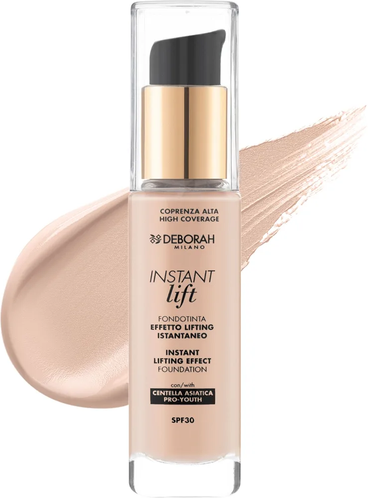 Тональный крем Deborah Instant Lift Foundation с эффектом лифтинга SPF 30, 30 мл, оттенок 01