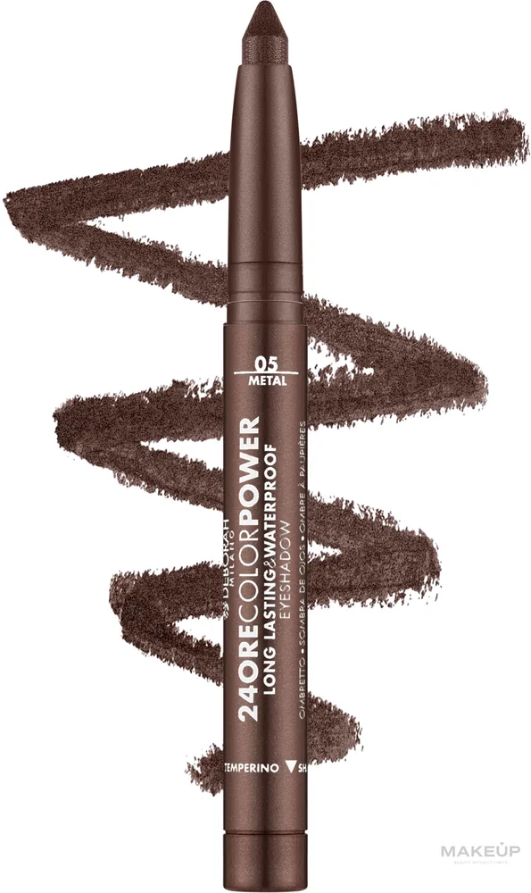 Тени для век Deborah 24ore Color Power водостойкие, оттенок 05 - Brown