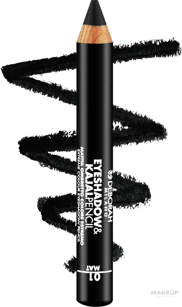 Тени для век Deborah Milano Eyeshadow & Kajal Pencil, оттенок 01 - Black Finish Mat