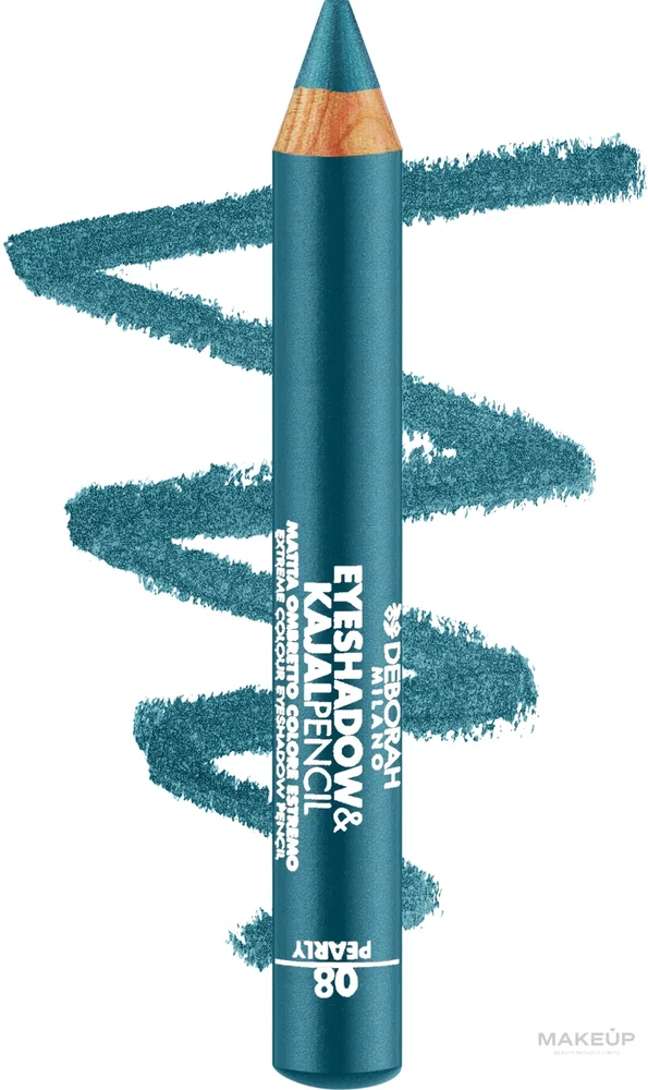 Тени для век Deborah Milano Eyeshadow & Kajal Pencil, оттенок 08 - Teal Green Pearly