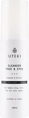 Очищающий флюид для лица и глаз Uteki Cleanser Face & Eyes с коллагеном, 100 мл, Япония