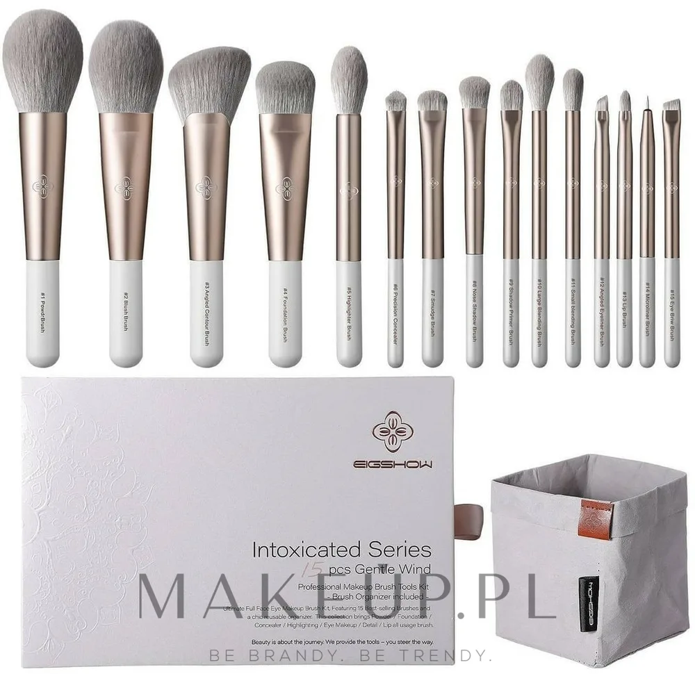 Набор кистей для макияжа Eigshow Beauty Intoxicated Gentle Wind Brush Set 15 шт