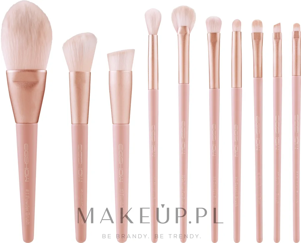 Набор кистей для макияжа Eigshow Beauty Morandi Series Coral Vegan Brush Set 10 шт