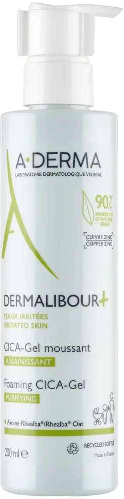 Пенящийся очищающий гель для лица A-Derma Dermalibour+ Foaming CICA-Gel