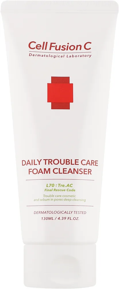 Cell Fusion C Daily Trouble Care Foam Cleanser пенка для умывания проблемной кожи лица с салициловой кислотой, 130 мл
