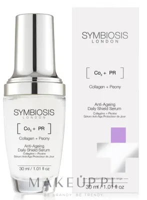 Сыворотка для лица Symbiosis London Anti-Ageing Daily Shield антивозрастная с пионом и коллагеном 30 мл