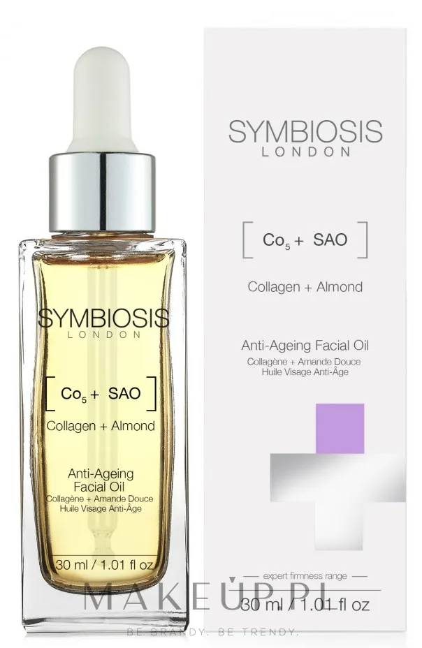 Масло для лица Symbiosis London Anti-Ageing с миндалём и авокадо для зрелой кожи 30 мл